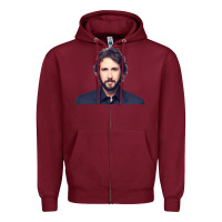Burgundy JOSH GROBAN Zipper Hoodie - linhVisuals