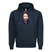 Navy JOSH GROBAN Zipper Hoodie - linhVisuals