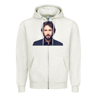 Oatmeal Heather JOSH GROBAN Zipper Hoodie - linhVisuals