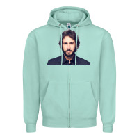 Seafoam JOSH GROBAN Zipper Hoodie - linhVisuals