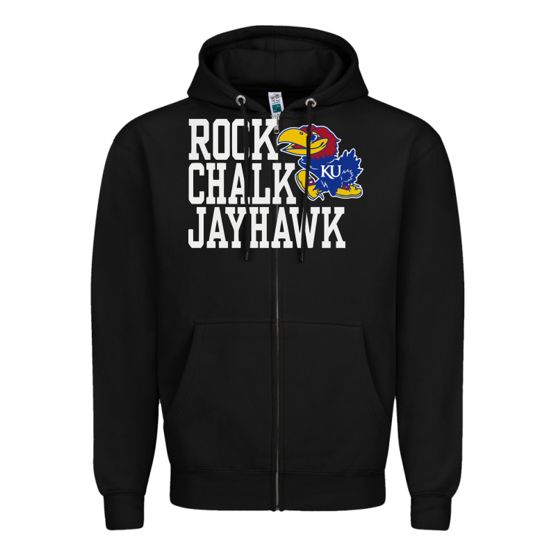 Rock Chalk Jayhawk Ku Tshirt Zipper Hoodie by linhVisuals | Teevron