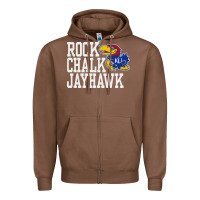 Chestnut rock chalk jayhawk ku tshirt Zipper Hoodie - linhVisuals