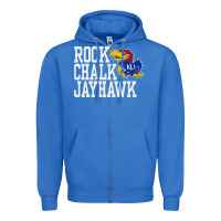 True Royal rock chalk jayhawk ku tshirt Zipper Hoodie - linhVisuals