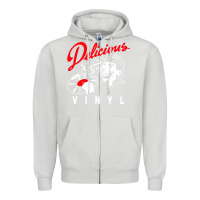 Dove Grey delicious vinyl Zipper Hoodie - linhVisuals
