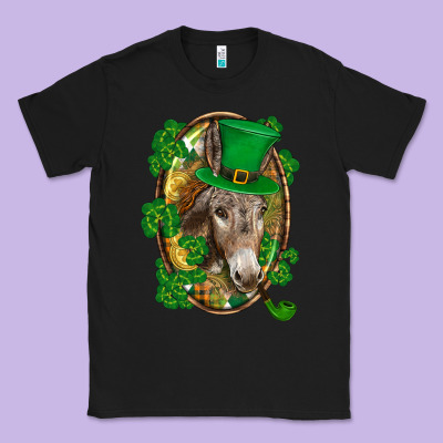 St. Patrick's Day Donkey Classic Tee Designed By Cowgirlartshop