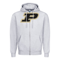 Heather Grey Purdue Boilermakers, Gear Zipper Hoodie - linhVisuals