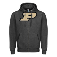 Charcoal Heather Purdue Boilermakers, Gear Zipper Hoodie - linhVisuals