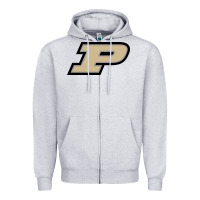 Heather Grey Purdue Boilermakers, Gear Zipper Hoodie - linhVisuals