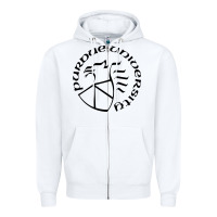 White Purdue University seal apparel Zipper Hoodie - linhVisuals