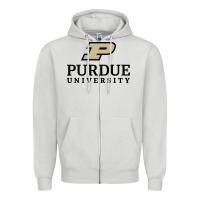 Dove Grey Purdue University, Apparel Zipper Hoodie - linhVisuals