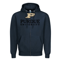 Navy Purdue University, Apparel Zipper Hoodie - linhVisuals