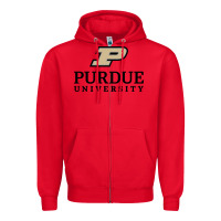 Red Purdue University, Apparel Zipper Hoodie - linhVisuals