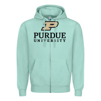 Seafoam Purdue University, Apparel Zipper Hoodie - linhVisuals