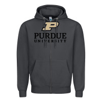 Smoke Purdue University, Apparel Zipper Hoodie - linhVisuals