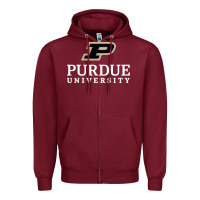 Burgundy Purdue University, Apparel Zipper Hoodie - linhVisuals