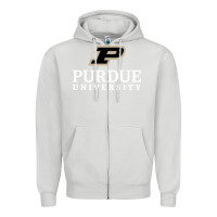 Dove Grey Purdue University, Apparel Zipper Hoodie - linhVisuals