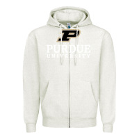 Oatmeal Heather Purdue University, Apparel Zipper Hoodie - linhVisuals