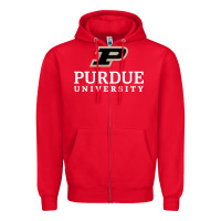 Red Purdue University, Apparel Zipper Hoodie - linhVisuals