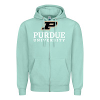 Seafoam Purdue University, Apparel Zipper Hoodie - linhVisuals