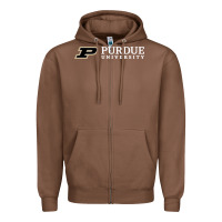 Chestnut Purdue University, Apparel Zipper Hoodie - linhVisuals