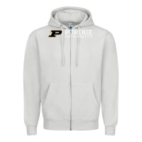 Dove Grey Purdue University, Apparel Zipper Hoodie - linhVisuals