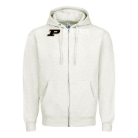 Oatmeal Heather Purdue University, Apparel Zipper Hoodie - linhVisuals