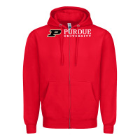 Red Purdue University, Apparel Zipper Hoodie - linhVisuals