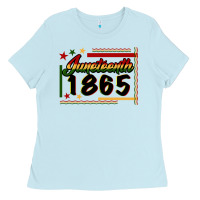 Baby Blue Juneteenth 1865 Ladies Tee - FaDigitalArtStudio