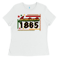 White Juneteenth 1865 Ladies Tee - FaDigitalArtStudio