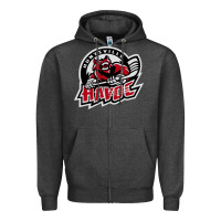 Charcoal Heather huntsville havoc Zipper Hoodie - linhVisuals