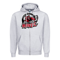 Heather Grey huntsville havoc Zipper Hoodie - linhVisuals