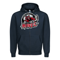 Navy huntsville havoc Zipper Hoodie - linhVisuals