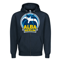 Navy berlin albatrosse #ffce00 alba berlin, berlin, germany,  bg charlotten Zipper Hoodie - linhVisuals