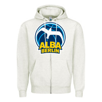Oatmeal Heather berlin albatrosse #ffce00 alba berlin, berlin, germany,  bg charlotten Zipper Hoodie - linhVisuals