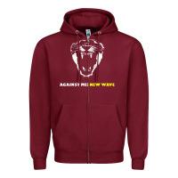 Burgundy Against Me! Zipper Hoodie - linhVisuals