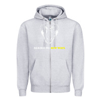 Heather Grey Against Me! Zipper Hoodie - linhVisuals