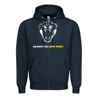 Navy Against Me! Zipper Hoodie - linhVisuals