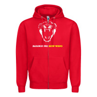 Red Against Me! Zipper Hoodie - linhVisuals