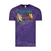 Cloud Purple İn Everything Give Thanks Vintage Tee - BundleAndBundleShop