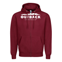 Burgundy Outback Steakhouse Zipper Hoodie - linhVisuals