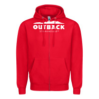 Red Outback Steakhouse Zipper Hoodie - linhVisuals