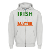 Dove Grey irish lives matter Zipper Hoodie - linhVisuals