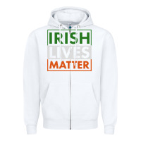 White irish lives matter Zipper Hoodie - linhVisuals