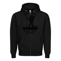 Black this is america we don't share land here Zipper Hoodie - linhVisuals