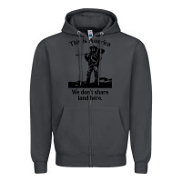 Smoke this is america we don't share land here Zipper Hoodie - linhVisuals