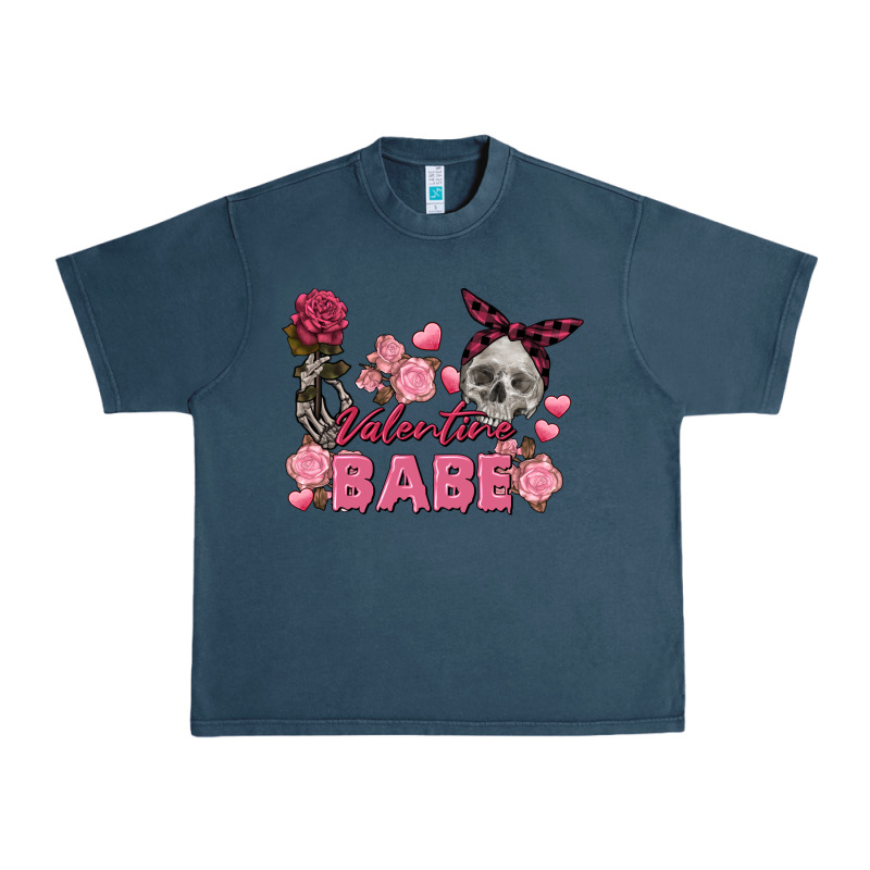 Valentine Babe Valentine's Day Skull Urban Heavy Tee by FaDigitalArtStudio | Teevron