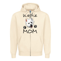 Westie Mom Dog Mama West Highland Terrier Dog Zipper Hoodie | Teevron
