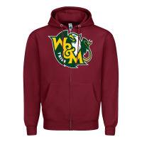 Burgundy william & mary tribe Zipper Hoodie - linhVisuals