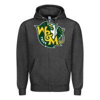 Charcoal Heather william & mary tribe Zipper Hoodie - linhVisuals