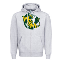 Heather Grey william & mary tribe Zipper Hoodie - linhVisuals
